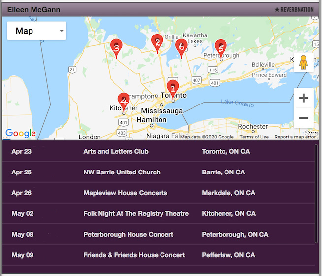 Sprint Tour map 2020